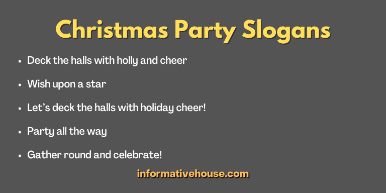 Attention Grabbing Christmas Party Slogans And Taglines