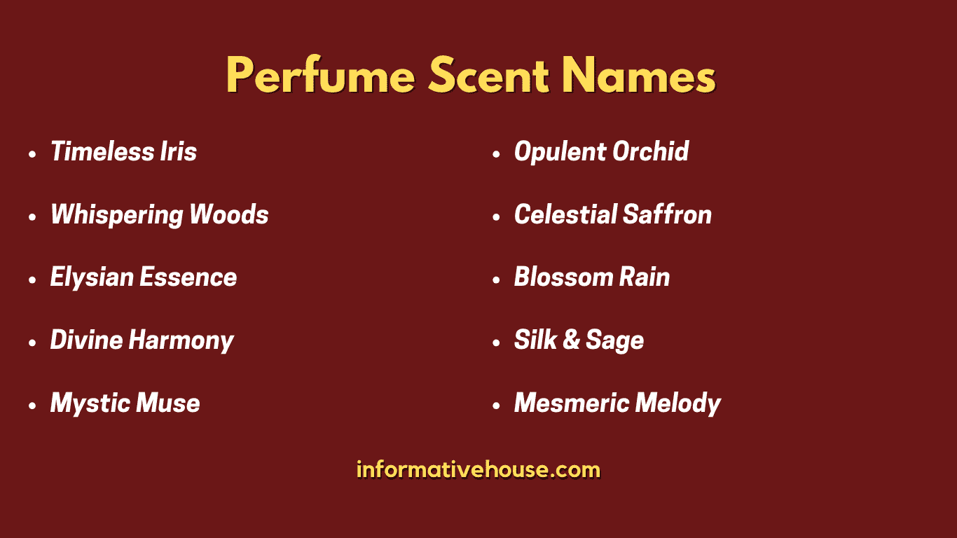 Best perfume name ideas new arrivals