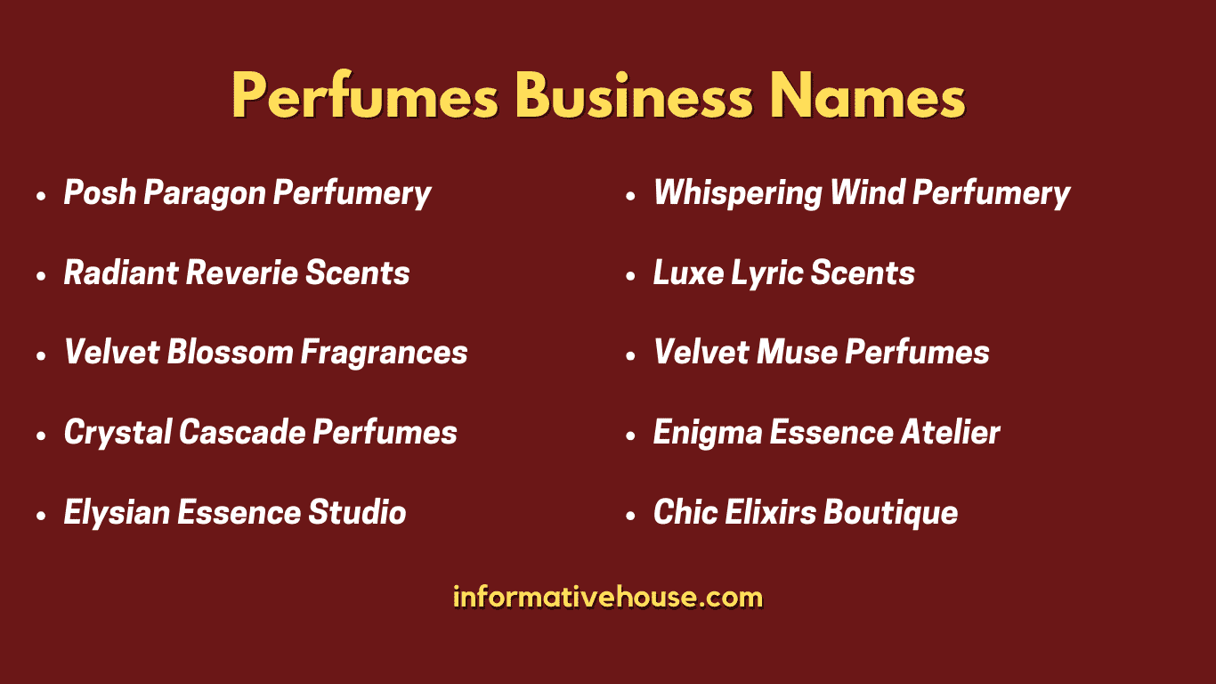 Business name for scents new arrivals