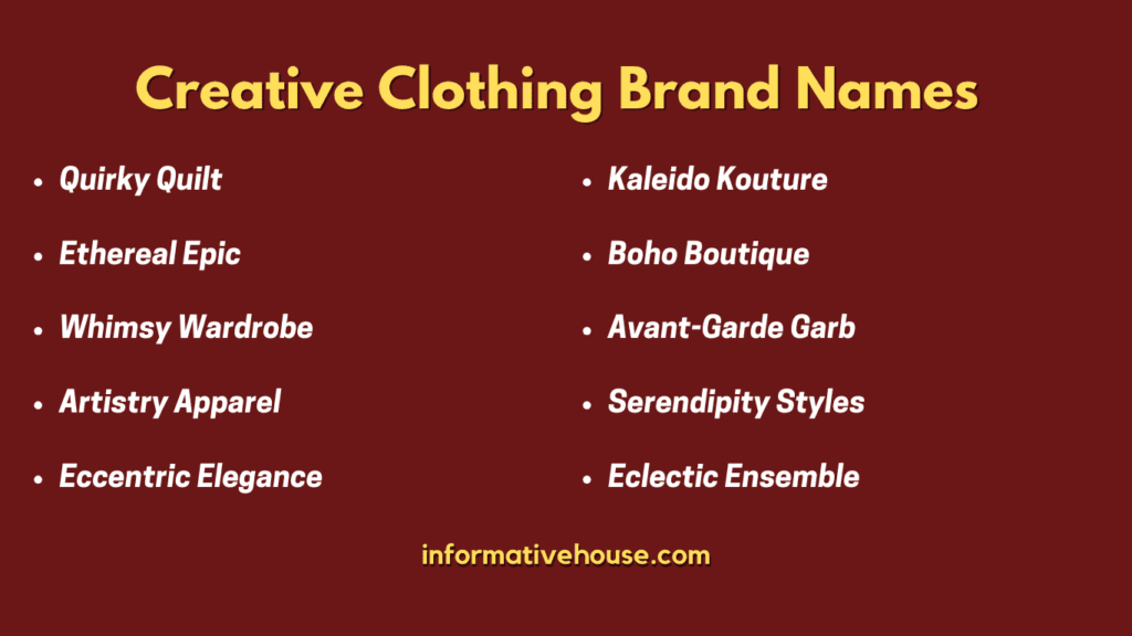 Top 10 Creative Clothing Brand Names