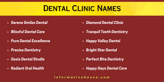 Dental Clinic Names