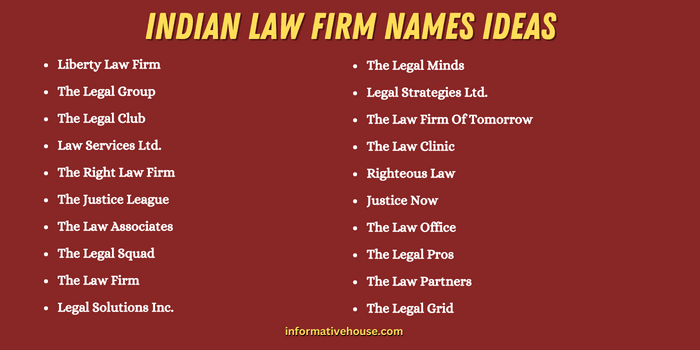 Indian Law Firm Names Ideas