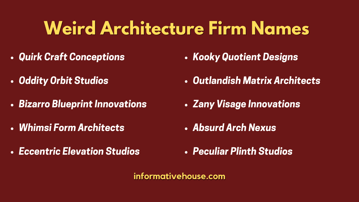 top 10 Weird Architecture Firm Names