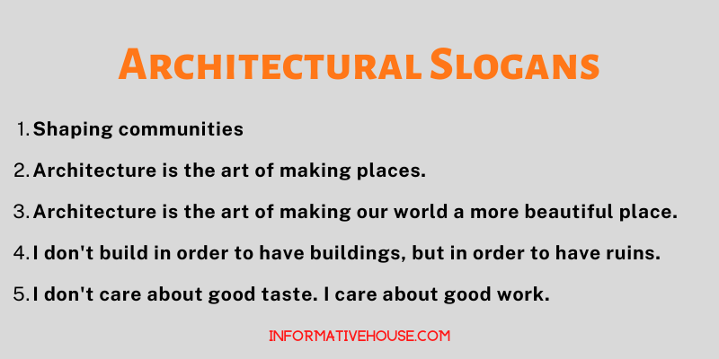 Architectural Slogans