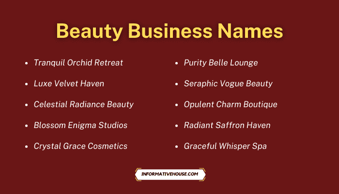 Beauty Business Names