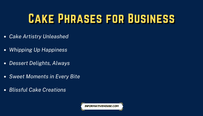 Cake Phrases for Business
