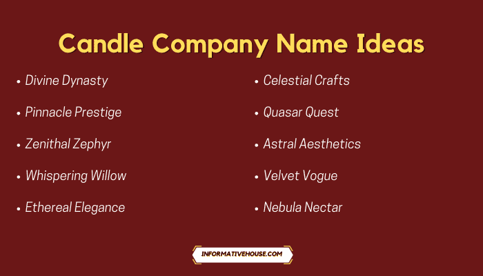 Top 10 Candle Company Name Ideas