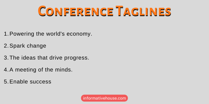 Conference Taglines