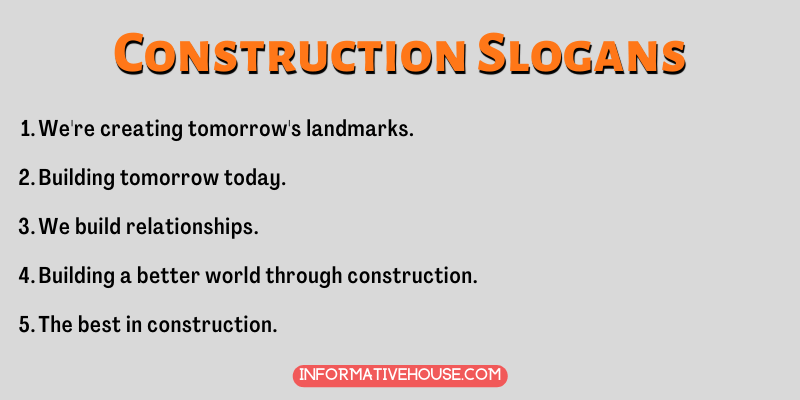 Construction Slogans