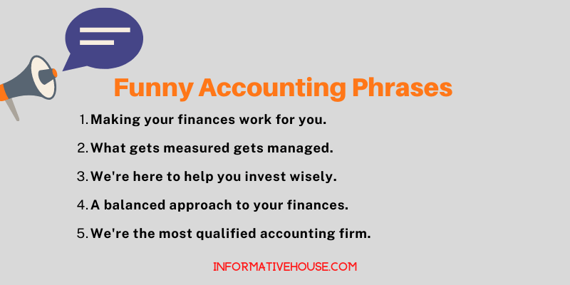 Funny Accounting Phrases