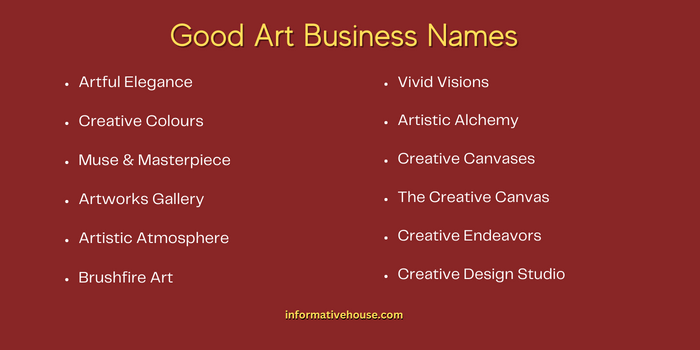 Good Art Business Names