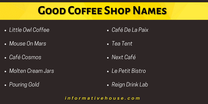 Good Coffee Shop Names