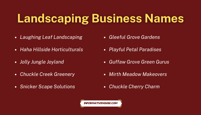 Landscaping Business Names