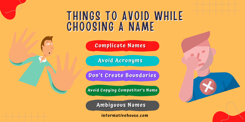 Things to Avoid while Choosing a Name