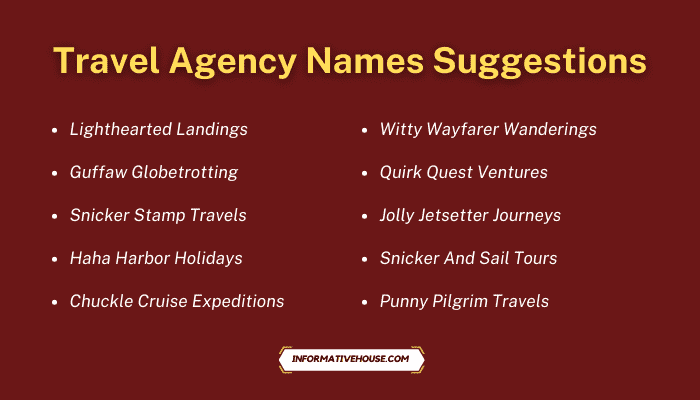 Travel Agency Names Suggestions