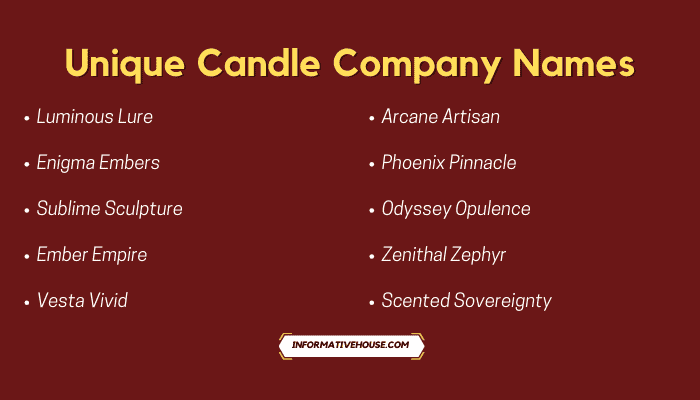 Top 10 Unique Candle Company Names