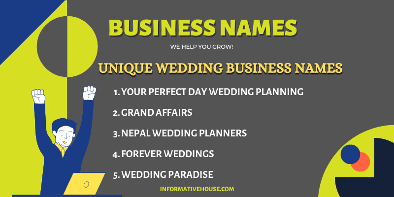 450+ Catchy Wedding Company Names Ideas - Informative House