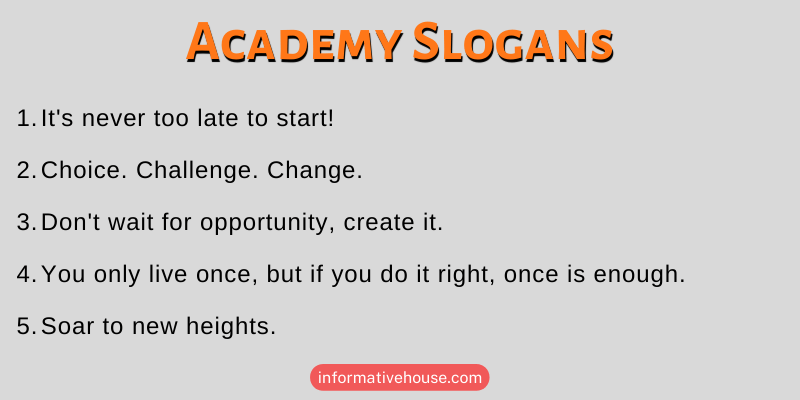 Academy Slogans