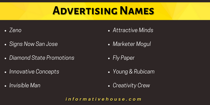 Advertising Names