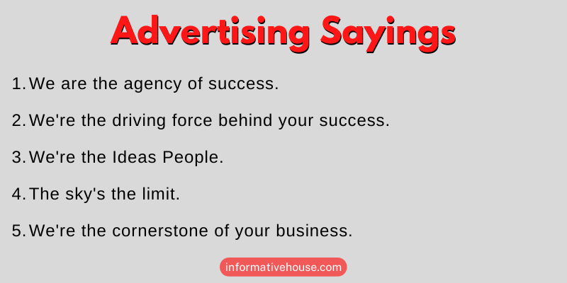 Advertising Sayings