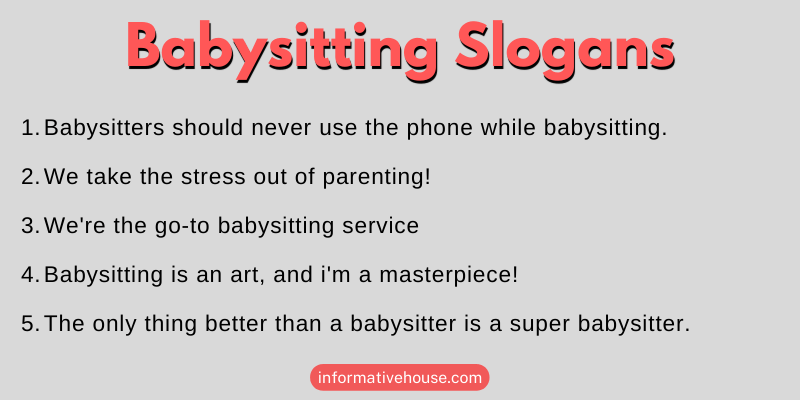 Babysitting Slogans