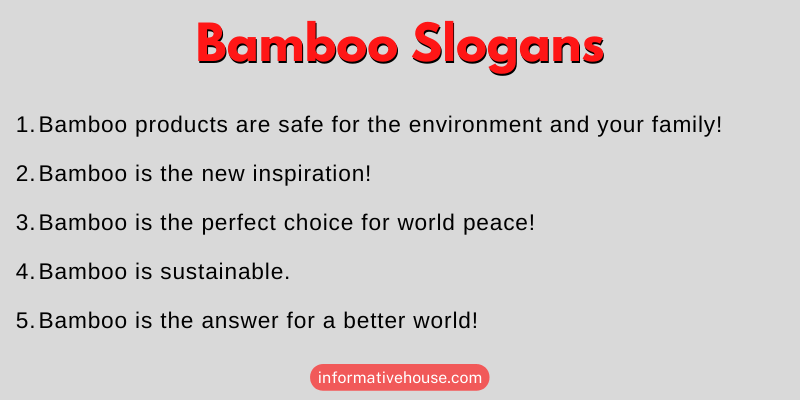 Bamboo Slogans
