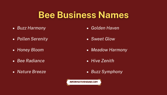 Bee Business Names