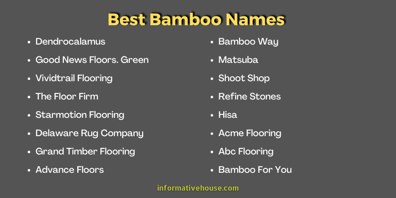 Bamboo Names