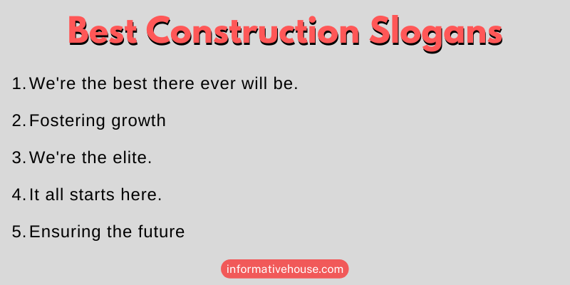 Best Construction Slogans