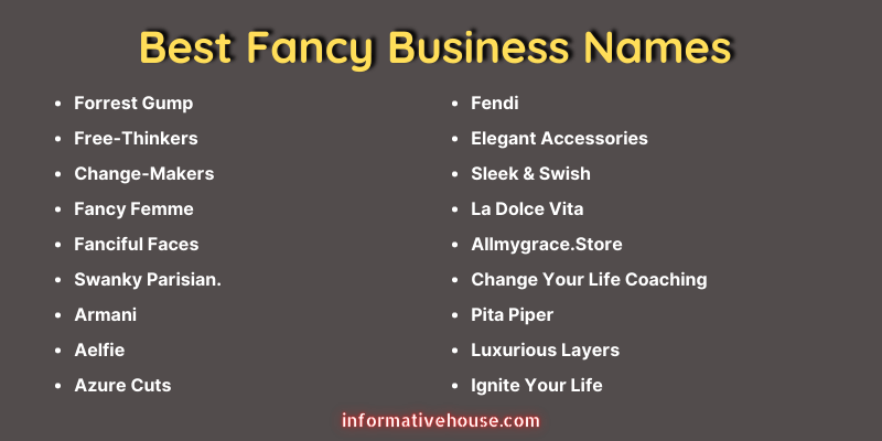 Best Fancy Business Names
