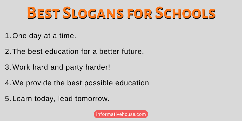 Best Slogans for Schools