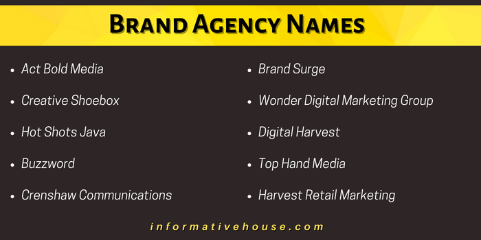 Brand Agency Names