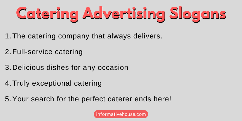 Catering Advertising Slogans