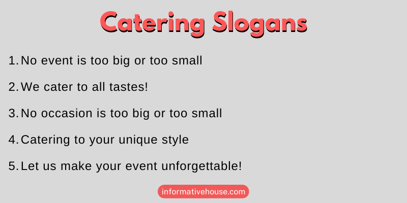Catering Slogans