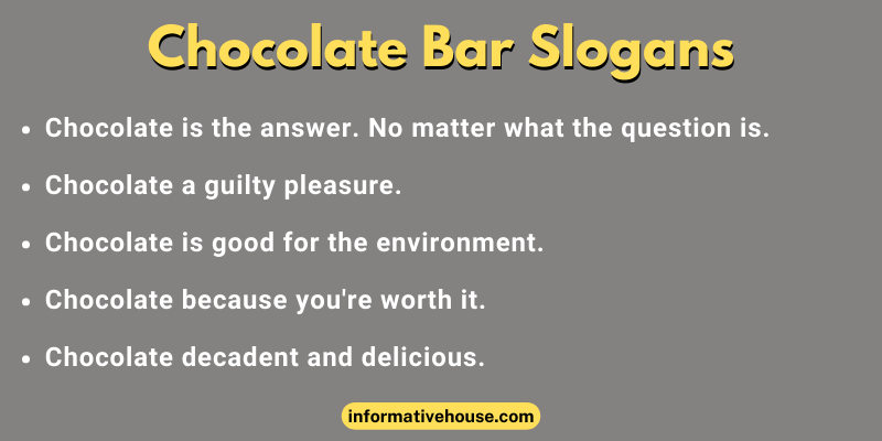 Chocolate Bar Slogans