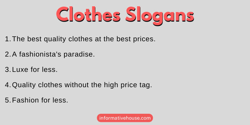 Clothes Slogans