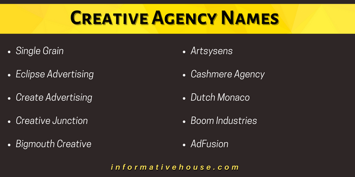 Creative Agency Names