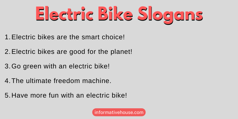 Electric Bike Slogans