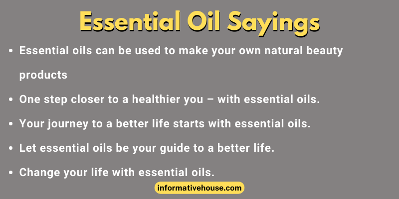 Essential Oil Sayings