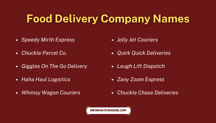 Food Delivery Company Names