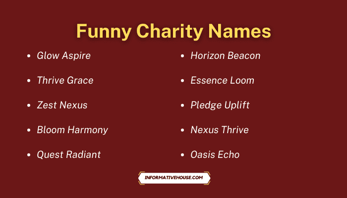 Funny Charity Names