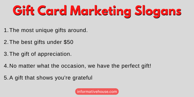 Gift Card Marketing Slogans