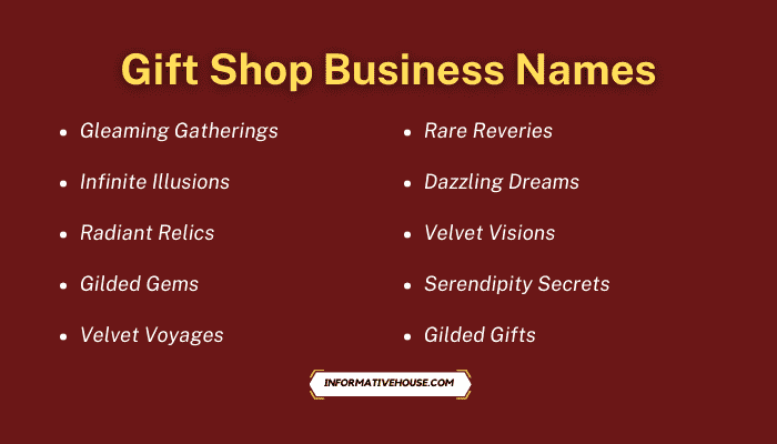 Gift Shop Business Names