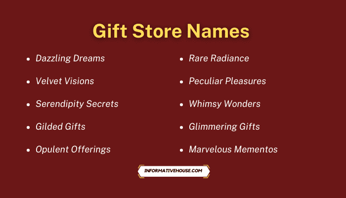 Gift Store Names