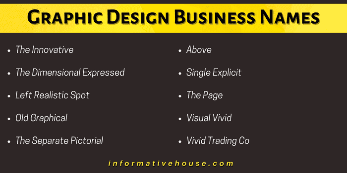 Graphic Design Business Names