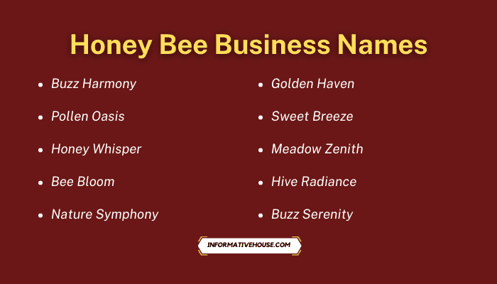 Honey Bee Business Names
