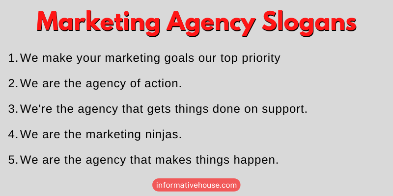 Marketing Agency Slogans