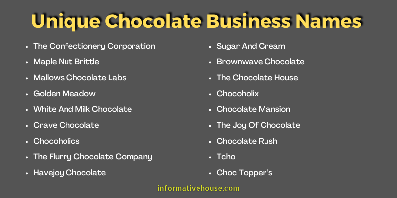 499 Hot Chocolate Business Names Ideas You Must Try Informative House