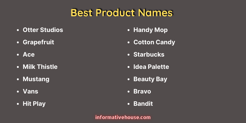 Best Product Names