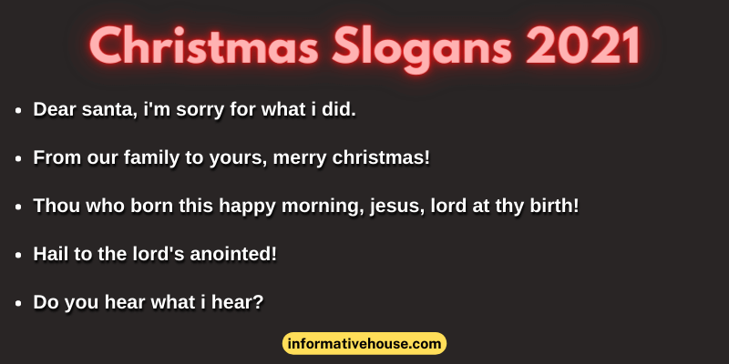 Christmas Slogans 2021